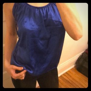 American Eagle Silky Blue Tank